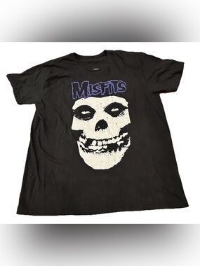 Misfits Crimson Ghost Skull T-Shirt Mens XL Black Punk Rock Band Tee Gildan